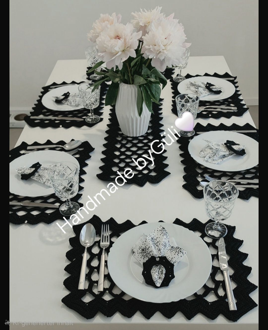 Set di tavolo e panche: Tischsets,Läufer&Serviettenringe Handmade – Nuovo e nell'imballaggio originale da Amriswil venduto da gu80kaya