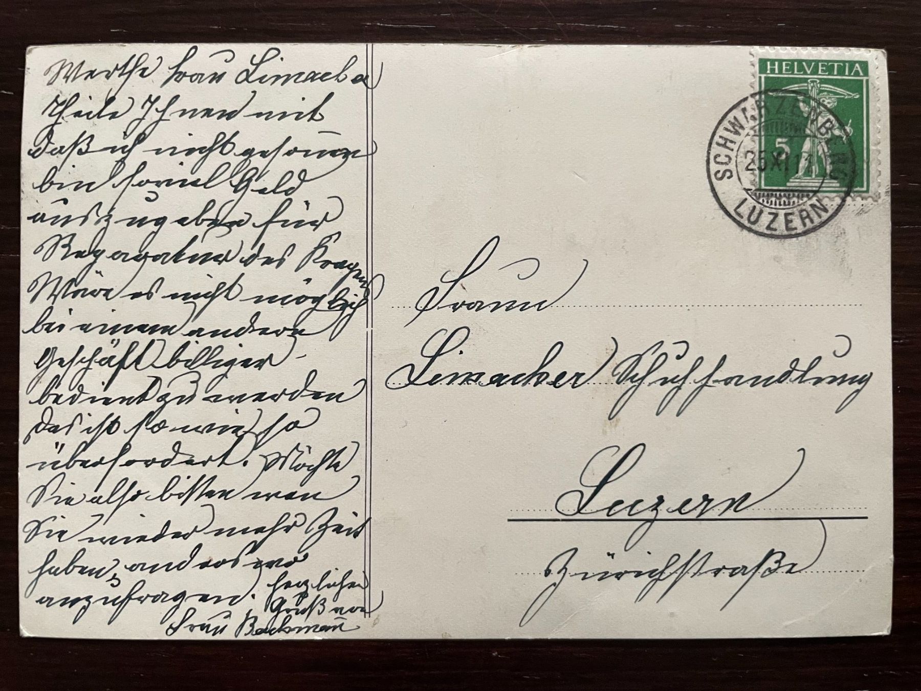 Ansichtskarten: EIGENTHAL SCHWARZENBERG LU Ferienheim, 1911 – Gebraucht aus Wald ZH von TLILEF 1