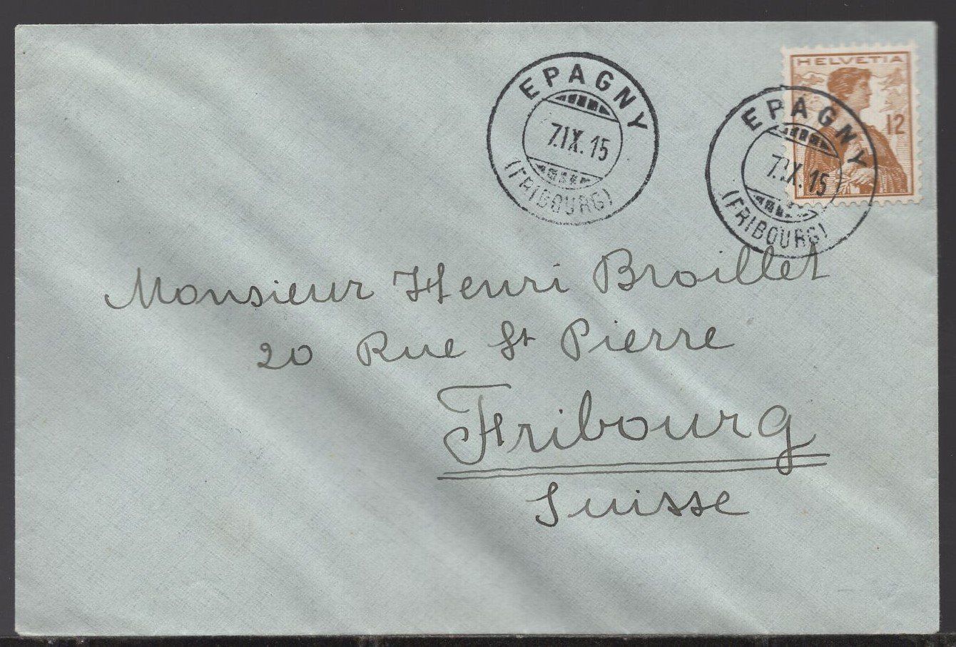 Alle Briefmarken: EPAGNY  7.IX.15 – Gebraucht aus Aarau von kufi44