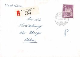 alter R-Brief mit O WINTERTHUR ROSENBERG, ab 1.--