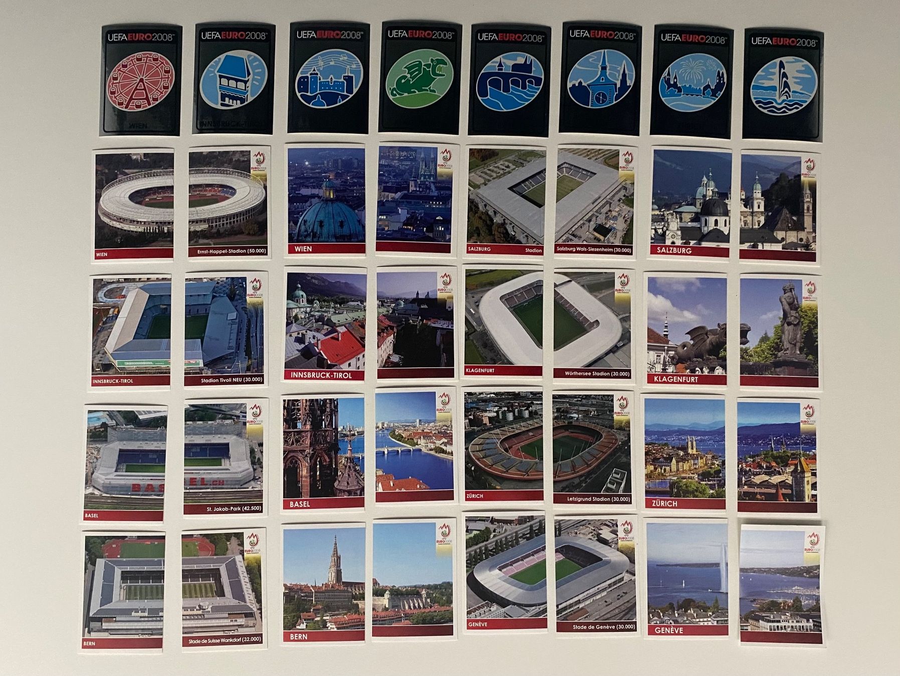 Panini Carte collezionabili: Panini EM 2008. Alle Stadien. 40 Bilder – Usato da Hergiswil LU venduto da FcMalkov