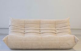 3er TOGO Sofa, Ligne Roset, neu bezogen mit Kord Stoff