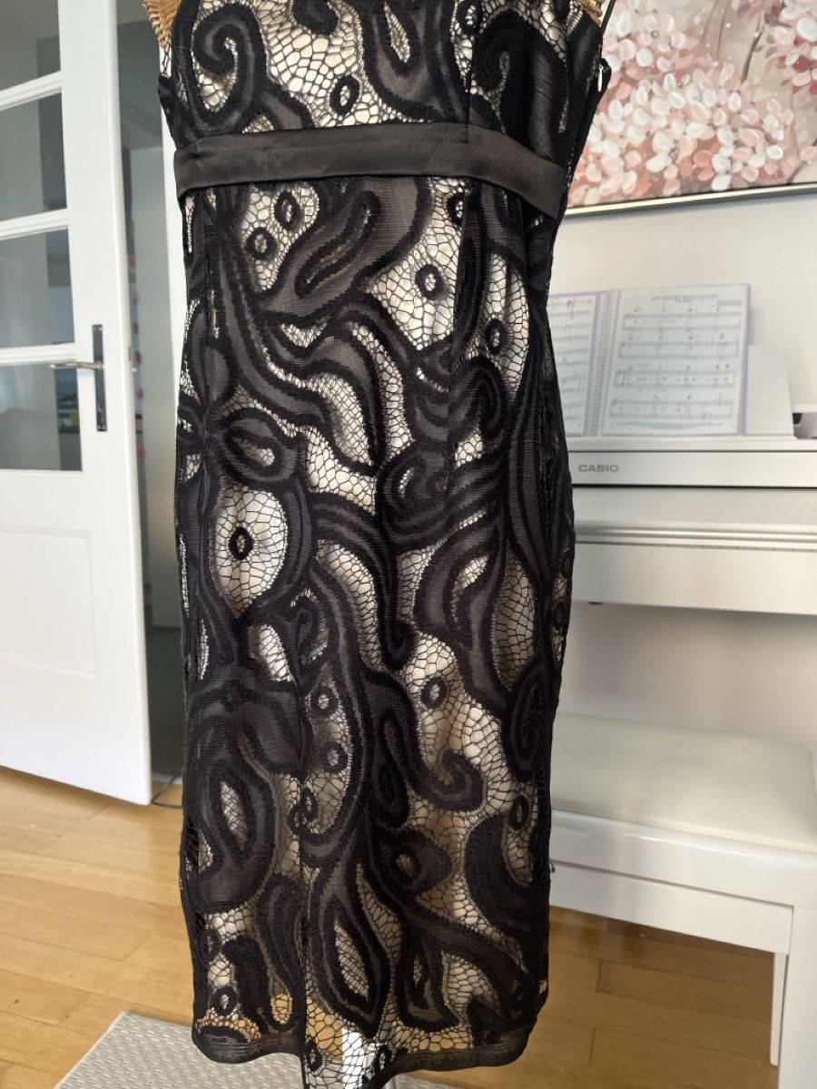 Vestiti: Kleid schwarz-gold, Spitze, 40 – Usato da Solothurn venduto da Bobesch08 2