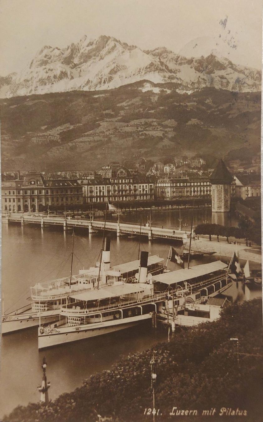 Cartes postales: LUZERN - Dampfschiff mit Pilatus - 1914 – D'occasion à Delémont par Domdom1