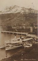 LUZERN - Dampfschiff mit Pilatus - 1914