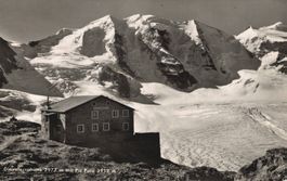 Alte Diavolezza Hütte Postkarte, unbeschrieben, 1954