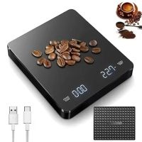 Kaffeewaage digital 3kg 0.1g Timer USB LED Barista Feinwaage