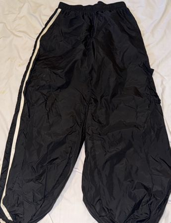 Sport Pants Black White Stripes Size M Used