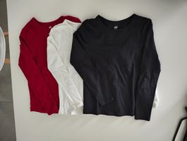 3 x Langarmshirt gr.134/140