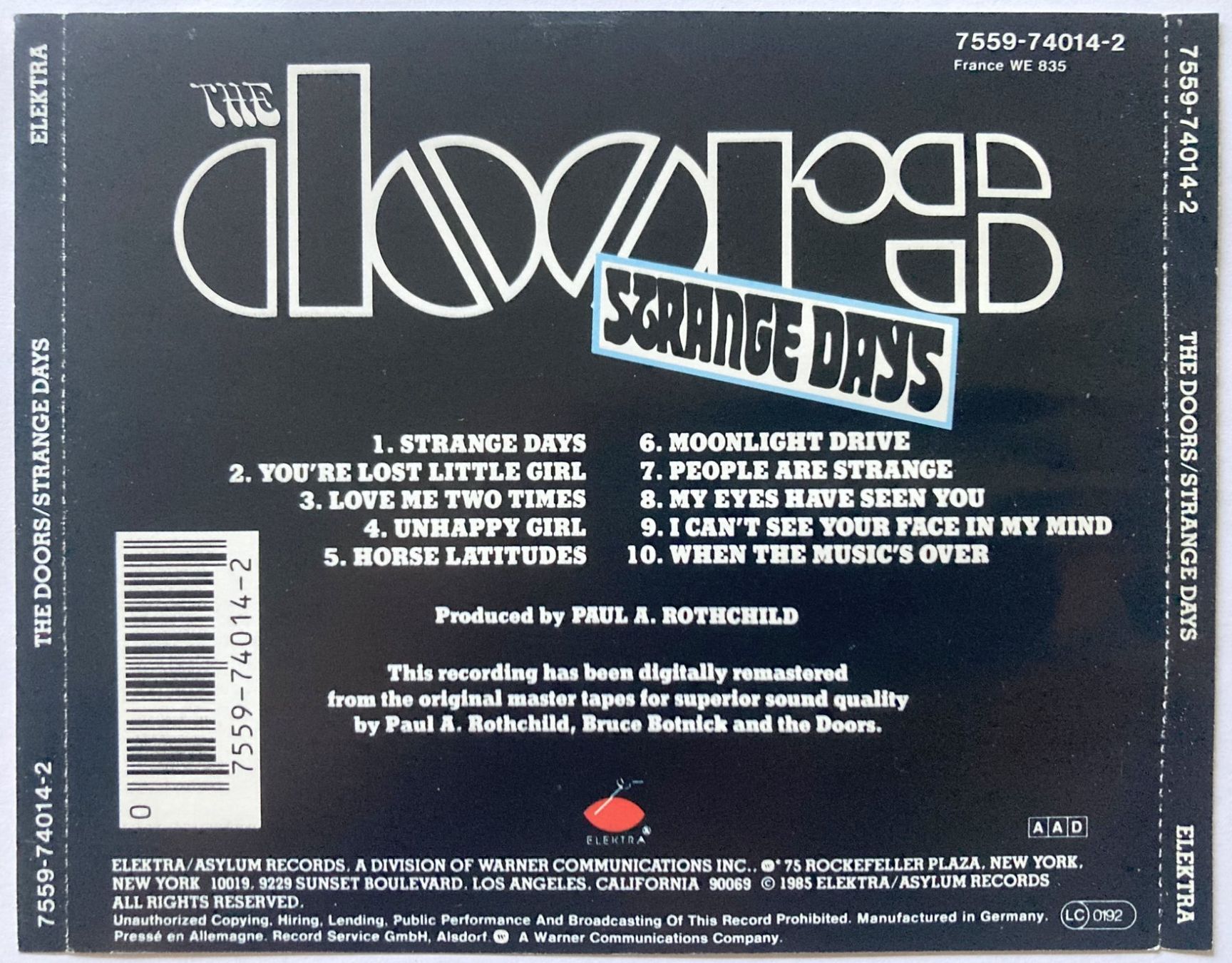 CD: THE DOORS - STRANGE DAYS – Usato da Bottens venduto da hotter-than-hell 1