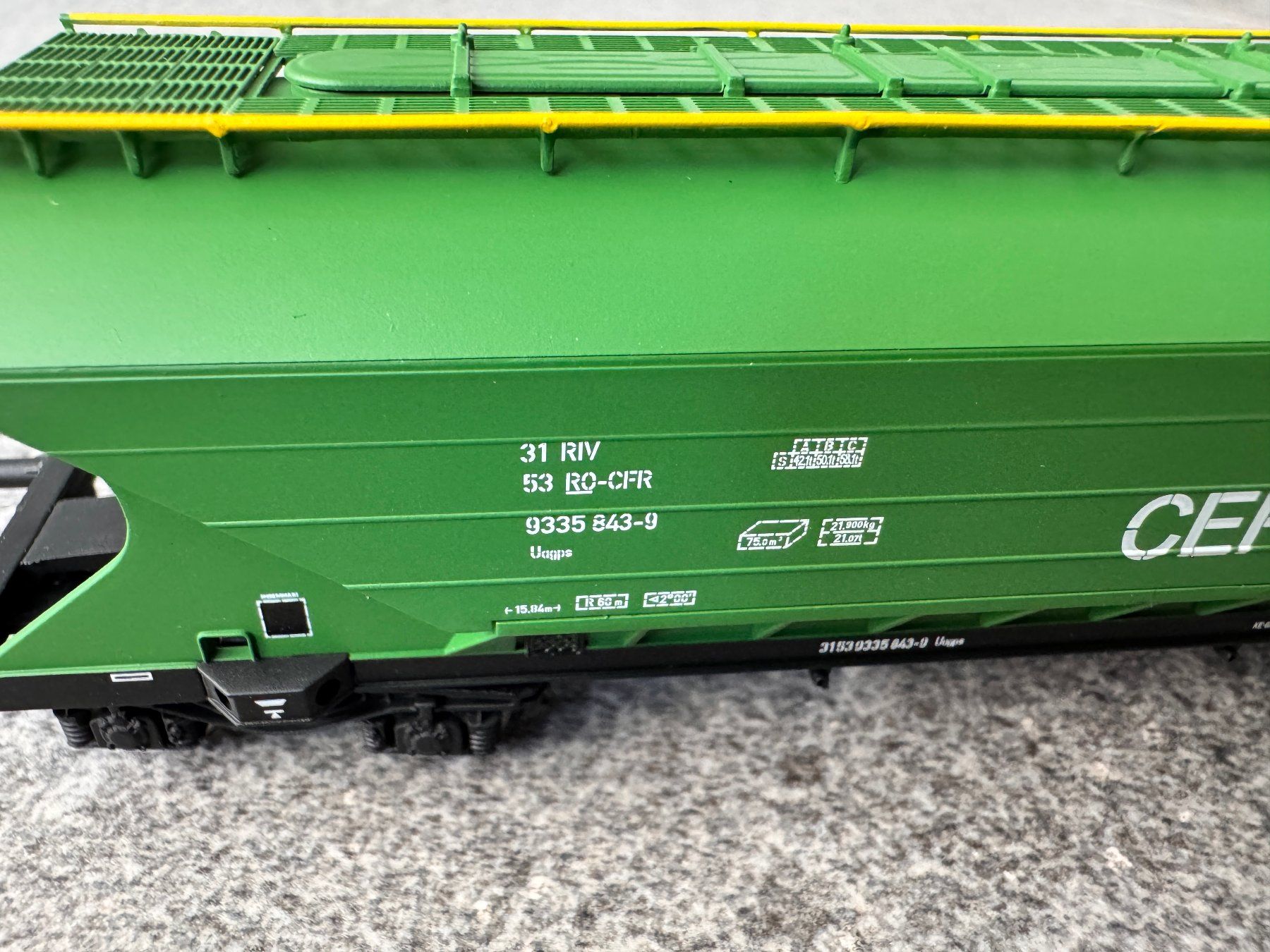 Albert Modell Modelleisenbahnen: Albert-Modell 933023 RO-CFR Uagps Getreidewagen – Gebraucht aus Basel von szbdsfrjs 3