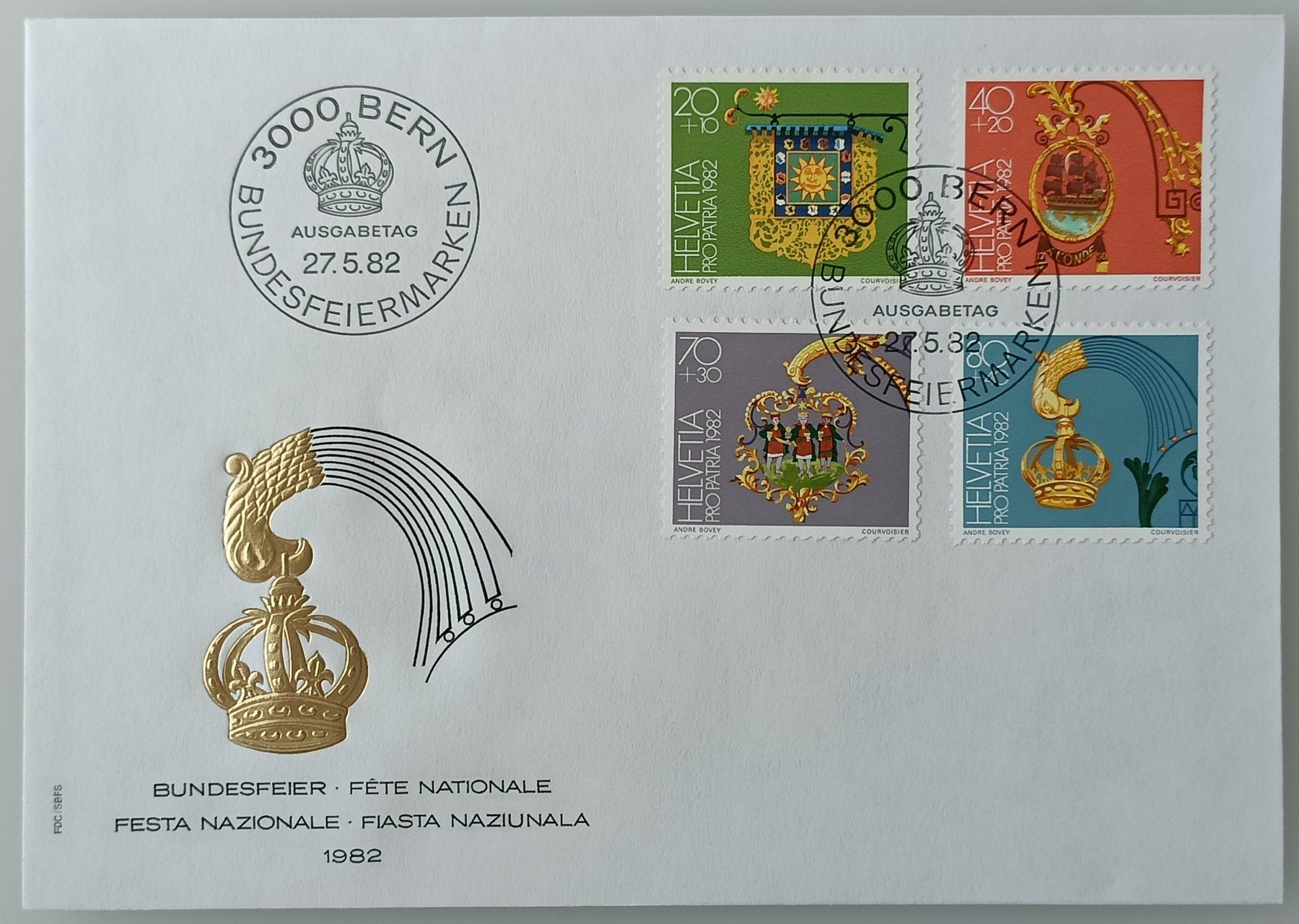 Tutti i francobolli: 1982 FDC Pro Patria – Usato da Dübendorf venduto da goeggi79