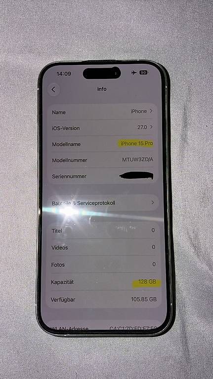 Handys / Smartphones: Apple iPhone 15 Pro  128 GB  – Gebraucht aus Seon von oke_t82f 3
