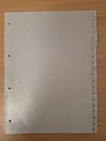 A4 Register Trennblätter 1-20, Top Zustand, Sofort!