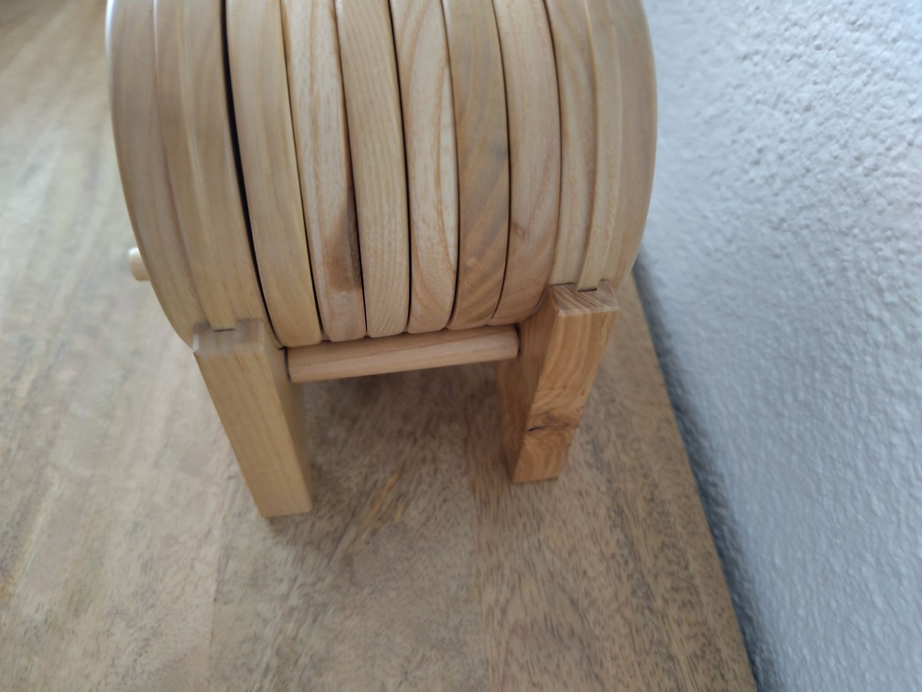 Sottobicchieri: 6x Glas-Untersetzer Holzfass Fässchen Set – Nuovo (secondo la descrizione) da Wangen SZ venduto da scherpa1 3