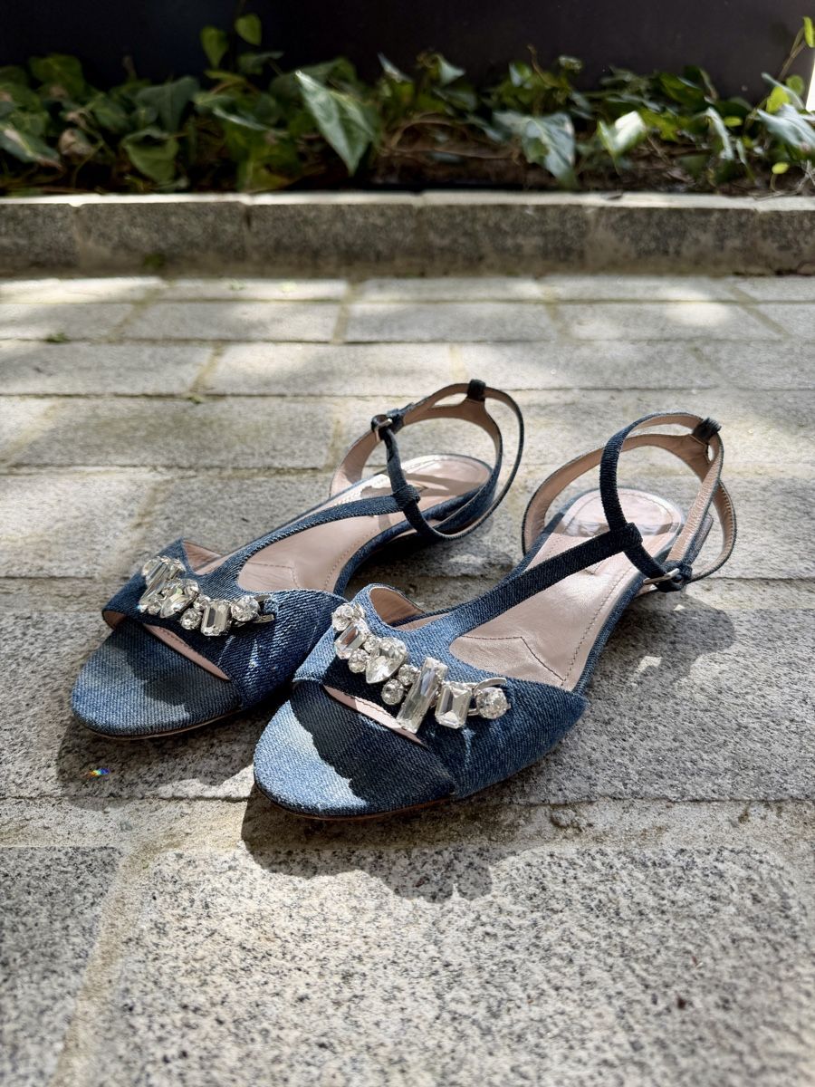 Miu Miu Scarpe da donna: Miu Miu Jeans-Sandalen, Grösse 40  – Usato da Herrliberg venduto da jan_lp69