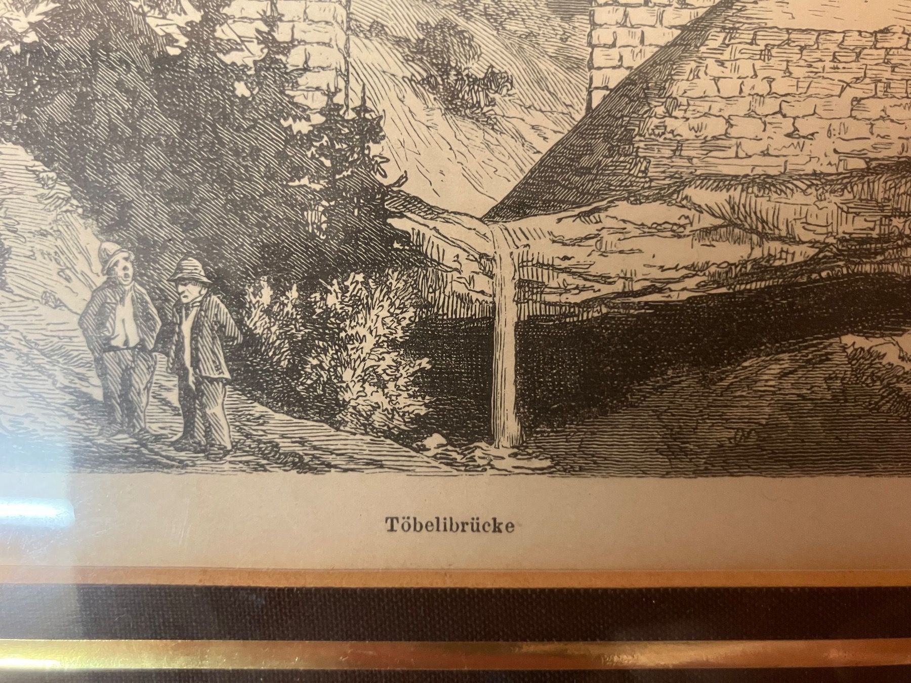 Incisioni: Antiker Eisenbahn Stich "Töbelibrücke" 1850 – Usato da Schlieren venduto da mvm01 2