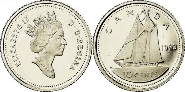 Tutti le monete: 10 Cent Canada 1993 – Nuovo (secondo la descrizione) da Kriens venduto da TSCH1