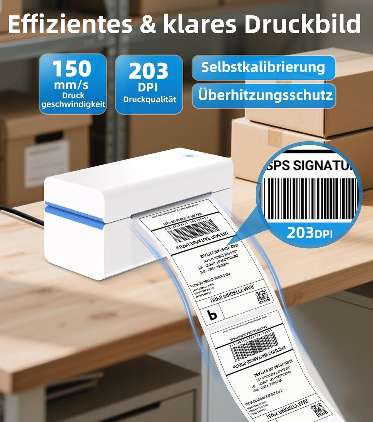 Imprimantes: Plus Etikettendrucker Bluetooth & USB 152mm/s – Neuf avec emballage d'origine à Suhr par SchnapperCH 1