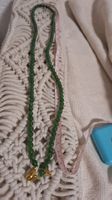 Green Nephrite Jade necklace 32 cm length 