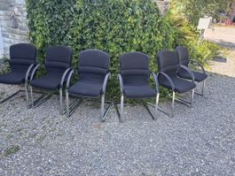 Giroflex Stuhl Besucherstuhl schwarz 6 Stueck