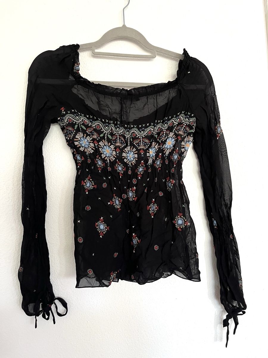 Camicette: SCHWARZE BLUSE MIT STICKMUSTER S/M – Nuovo (secondo la descrizione) da Basel venduto da JJ.Elena 2