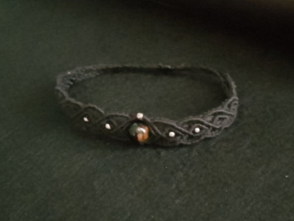 Bracciali & Braccialetti: handgemachtes Makramee Armband mit Falkenauge – Nuovo (secondo la descrizione) da Pfäffikon ZH venduto da Emporos_42 2