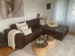 Ecksofa / mit Bettauszug