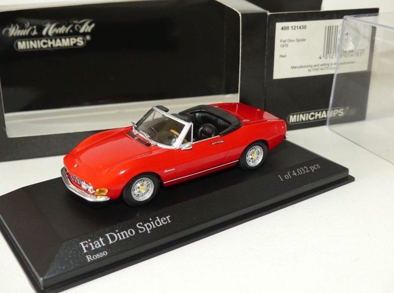 MINICHAMPS Fiat Dino Spider Red 1972 1/43 400121430
