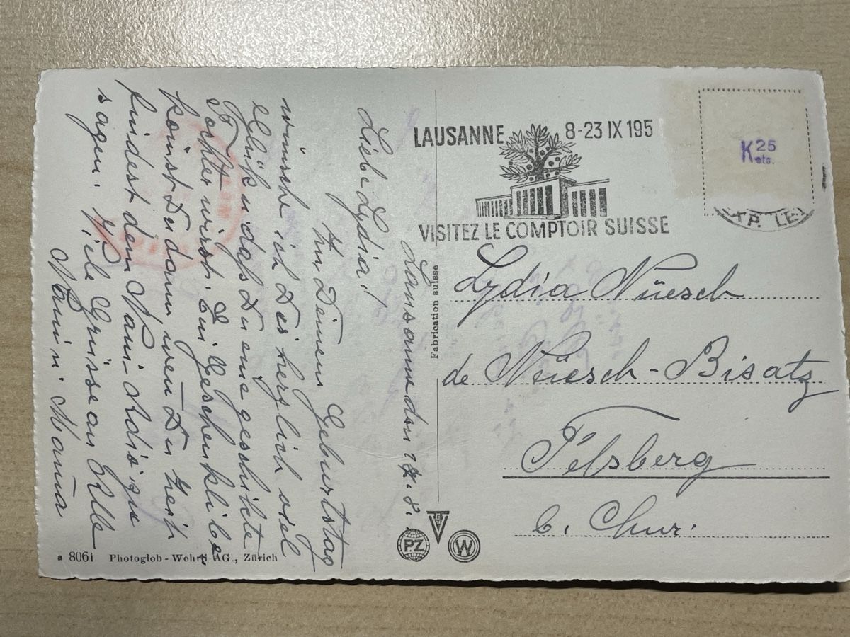 Cartoline postali: Alte Ansichtskarte von Olten, 1950er Jahre – Usato da Ehrendingen venduto da renue 1