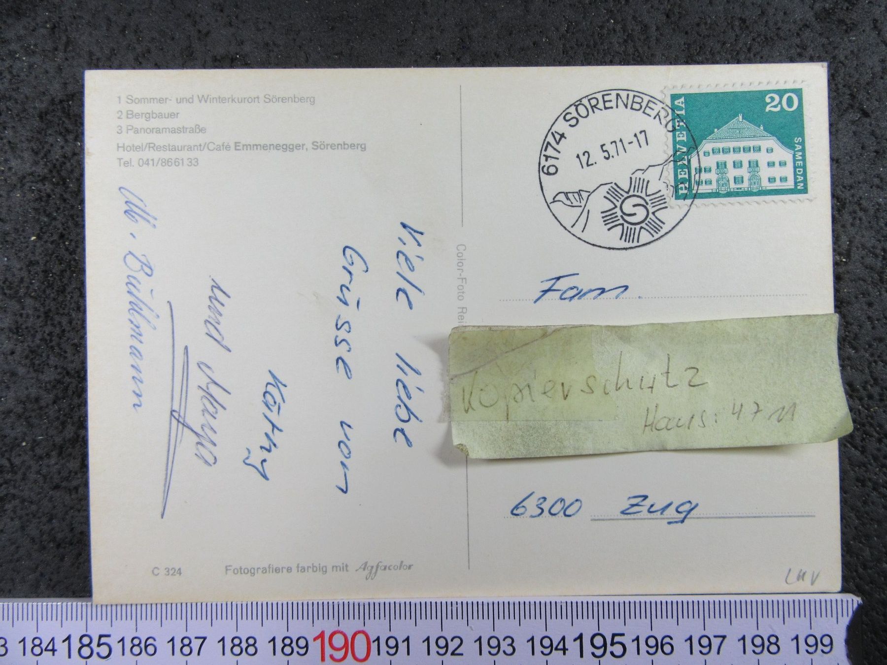 Ansichtskarten: SÖRENBERG 1971 LU AK – Gebraucht aus Ettingen von Hausi4711 1