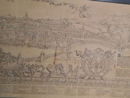 Historischer Stadtplan Druck gerahmt akzeptabel