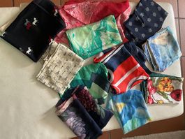 11 Damen Foulards Seide alle  guter Zustand