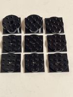 LEGO - 8 schwarze rund Drehen Steine