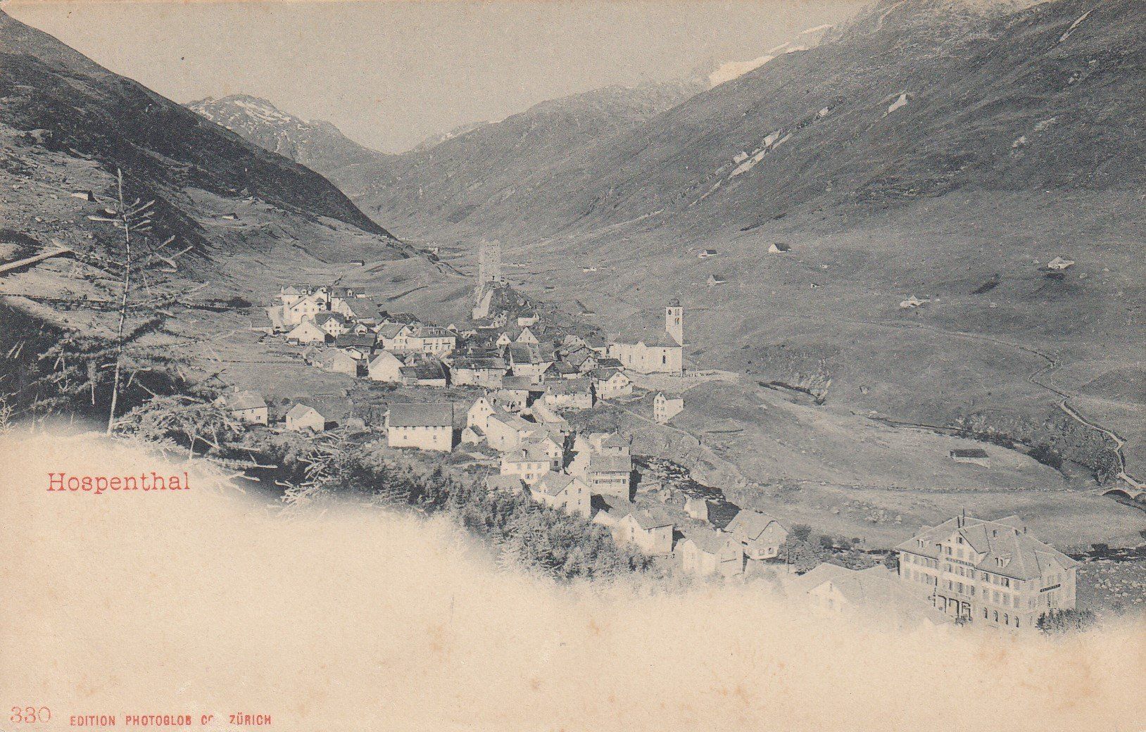 Cartoline postali: Hospental   UR       ca. 1900 – Usato da Brig venduto da Valcards54