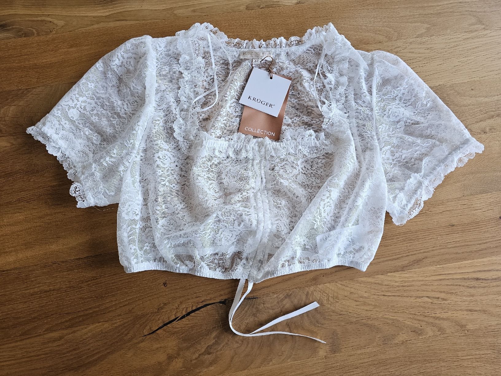 Krüger Camicette: Dirndl Bluse 42 – Nuovo e nell'imballaggio originale da Büttikon AG venduto da PAM120319