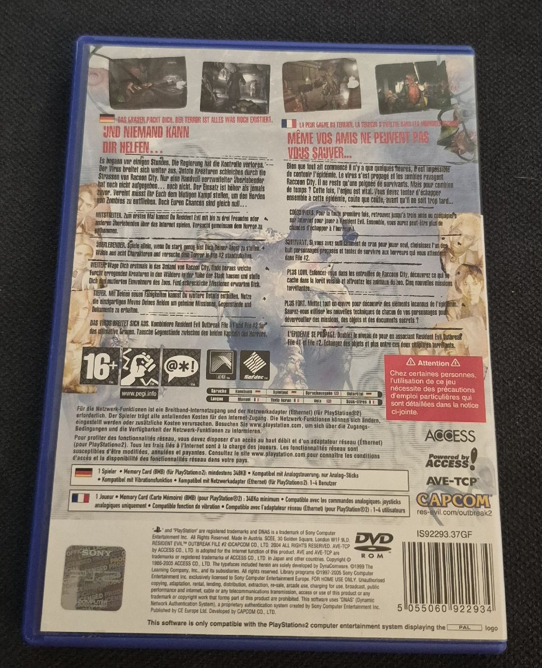 Capcom Giochi: RESIDENT EVIL OUTBREAK 2 PS2 RETRO GAMING DEUTSCH FRANÇAIS  – Usato da Grand-Lancy venduto da luc111 1