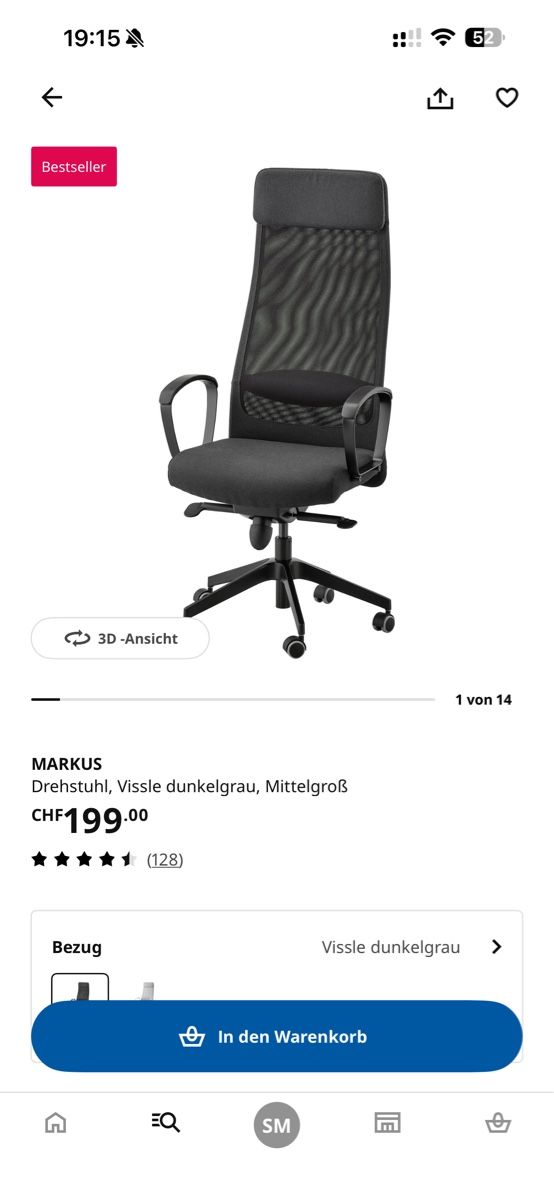Ikea Sedie: Ikea Markus Bürostuhl, Top Zustand – Nuovo (secondo la descrizione) da Bassersdorf venduto da zizouuu 7