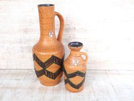 2x WR Keramik Vase 70er Design Vintage Mid Century