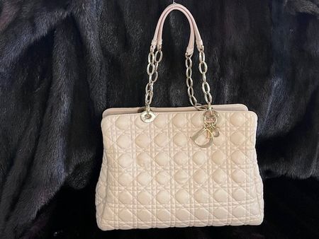 Dior Rose Leder Schultertasche