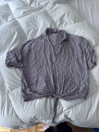 Chemise Brandy Melville violette nouée taille unique
