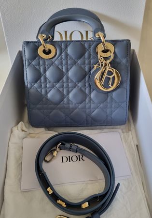 Christian Dior Lady handbag, light blue, 💫small