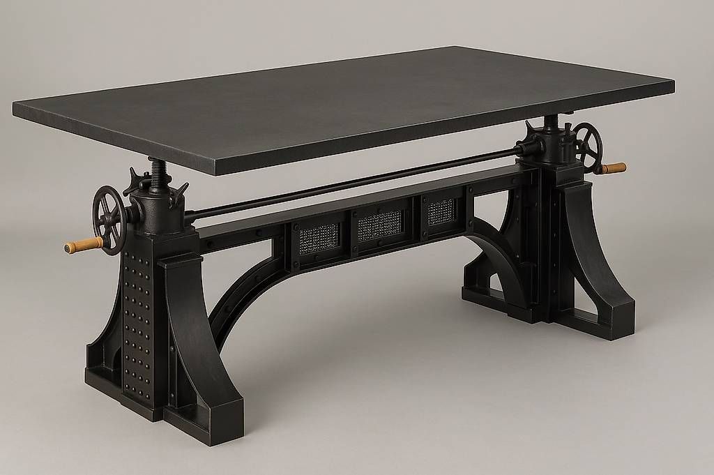Tavoli: Table bureau industriel réglable en hauteur, style vintag... – Usato da Genève venduto da meylanfabrice