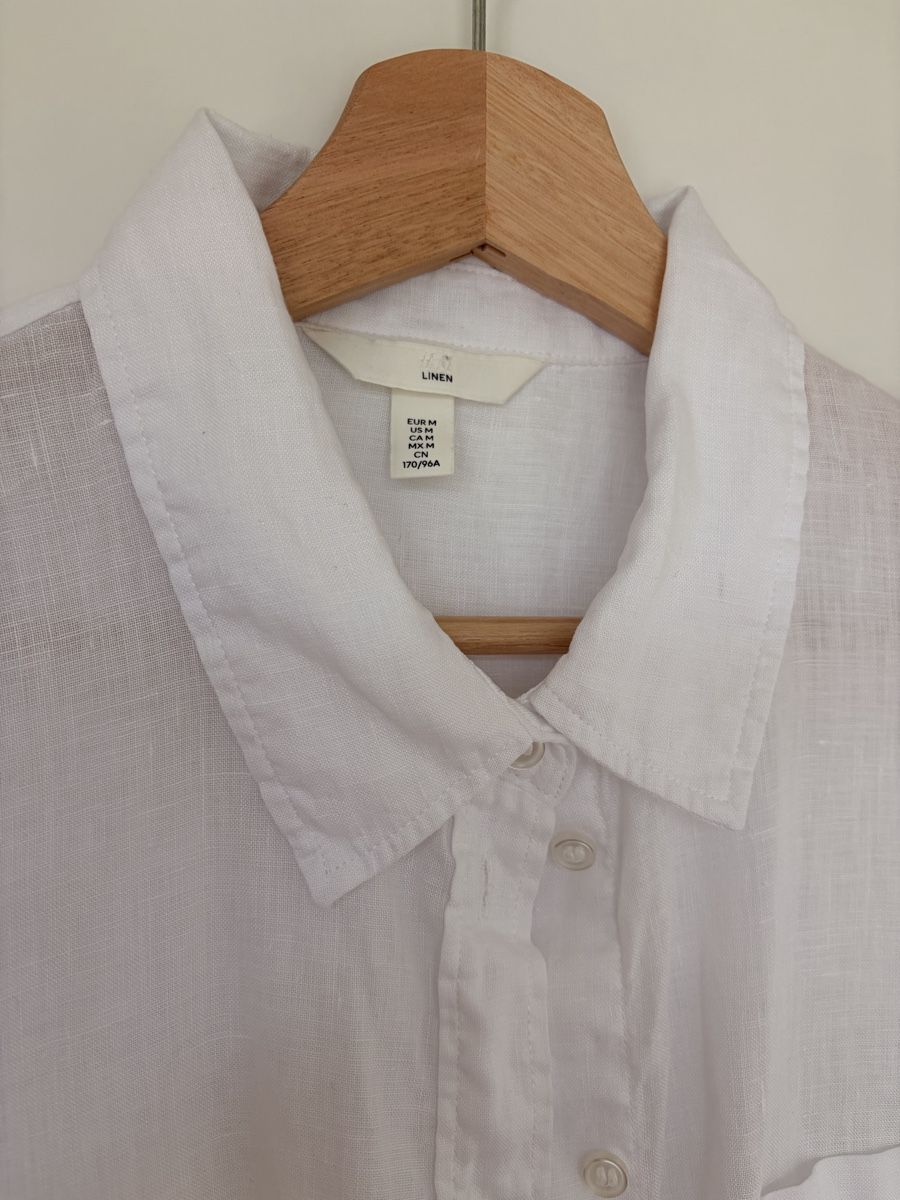 H&M Camicette: Leinenbluse Weiss, Gr. M/38 – Nuovo (secondo la descrizione) da Sursee venduto da van.jan