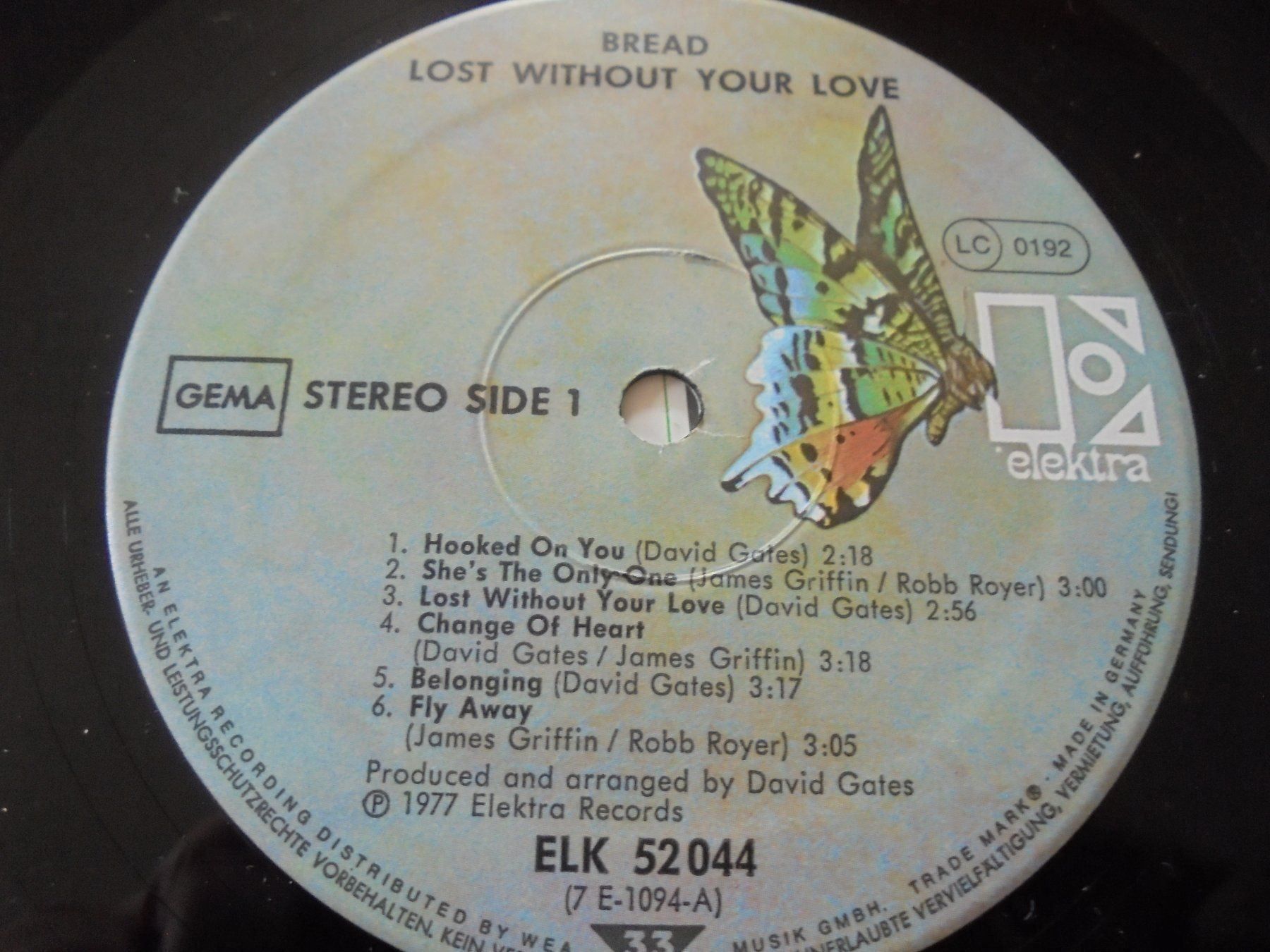 Dischi in vinile: BREAD " Lost without your love " LP 1977 (VG+) – Usato da Crissier venduto da Promopost 3