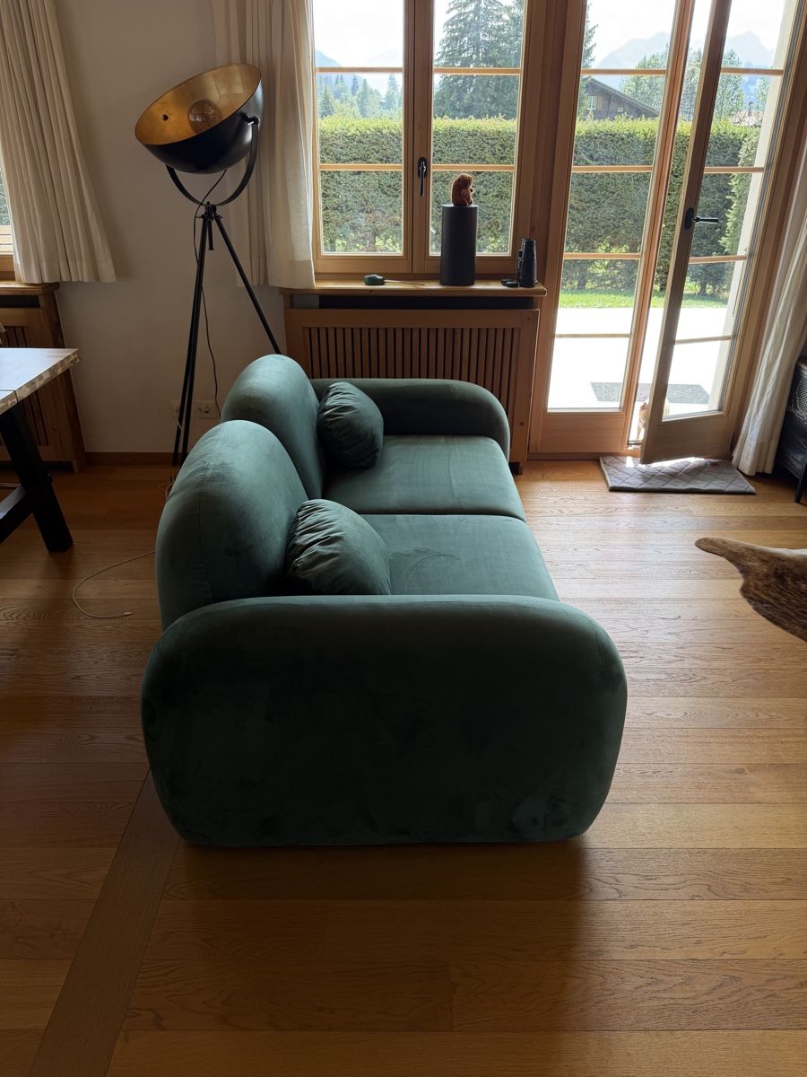 Divani: Sofa velour grün – Usato da Schönried venduto da AlpineBazaar 1