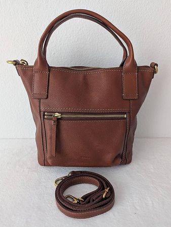 Handtasche Spikes & Sparrow, Echtleder, Cognac 