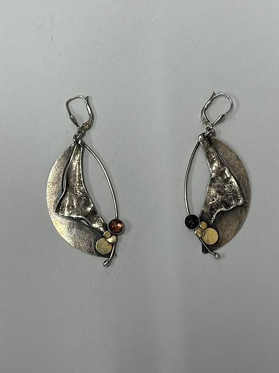 Orecchini pendenti & Orecchini a lobo: Silver and multi coloured earrings – Usato da Birsfelden venduto da Vic_toria