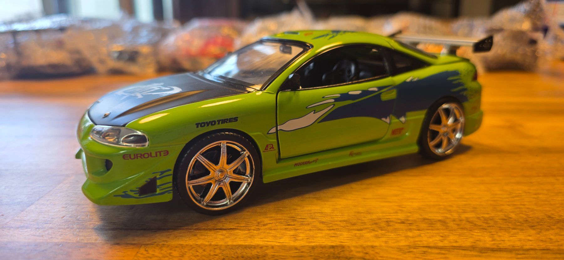 Mitsubishi Modellautos: Modellauto 1995 Mitsubishi Eclipse Grün 1/24 – Gebraucht aus Hochfelden von Danizh0