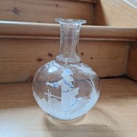 Versand möglich! Altes, hübsches Glas mit Motiv, Vase (7)